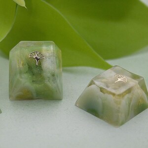 Golden Gingko Esc mechanical keyboard keycap artisan keycap keycap