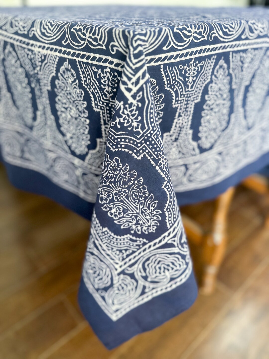 Ajrekh Hand Block Printed Table Cover, Twin Bedsheet, Bedcover. - Etsy