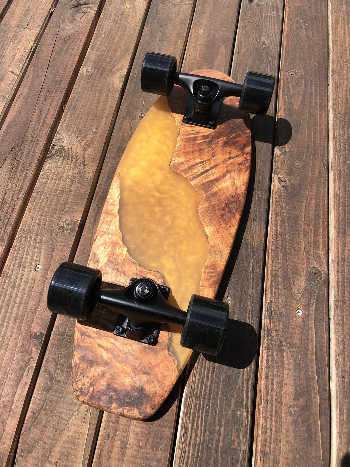 Epoxy Skateboard GOLD MAPLE BURL Etsy