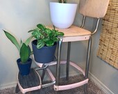 Vintage step stool plant stand