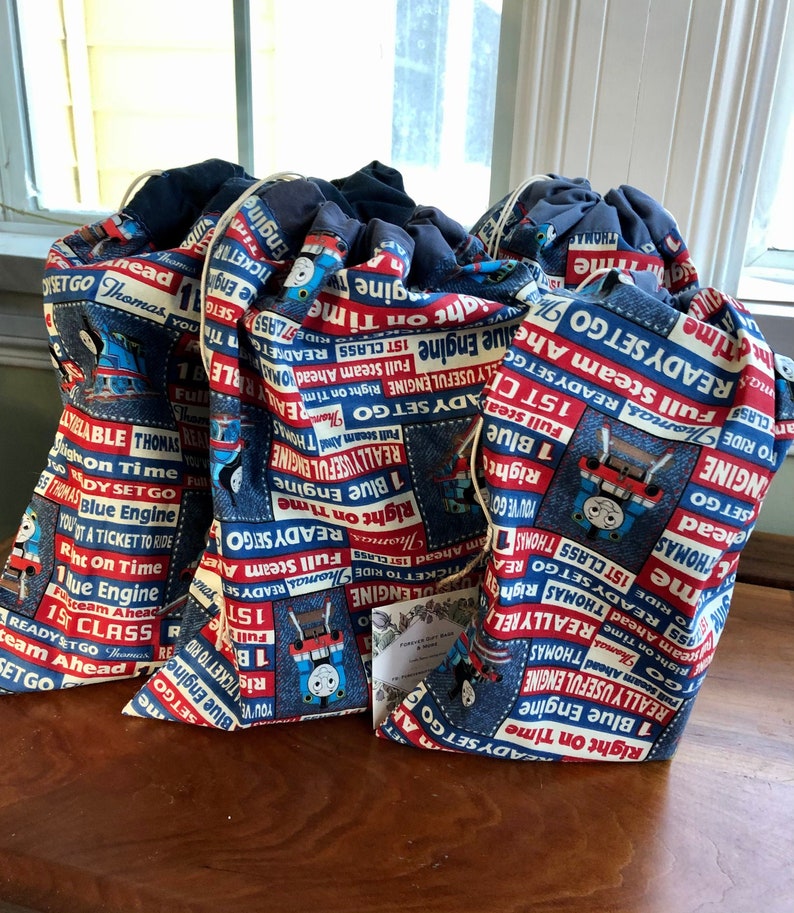 Set of 4 Sustainable Children/'s Fabric Gift Bags