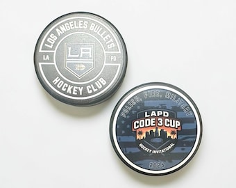 Customizable Hockey Puck, Personalized Ice Hockey Equipment, Custom Team Sports Gear, Hockey Player Gift, Tournament Pucks, NHL, Coach Gift