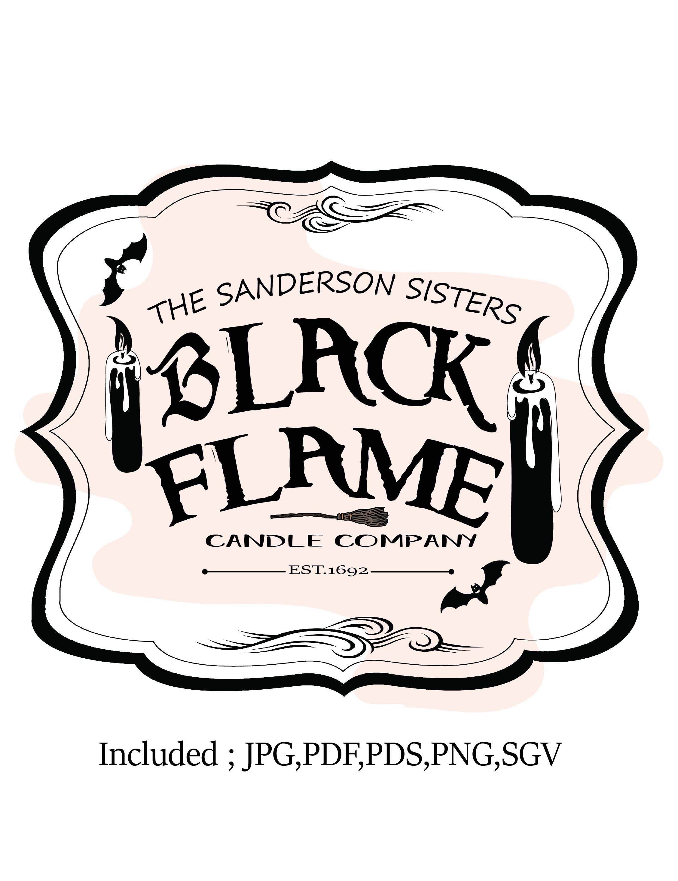 Black Flame Candle Company SVG Etsy