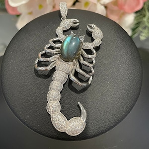 Labradorite &#39;Scorpion&#39; Pendant, Gemstone Jewelry
