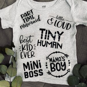 BÜGELBILD | funny baby saying | Statement Lettering | Creating your own baby bodysuit