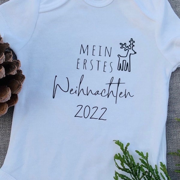 IRON ON TRANSFER | “MY 1ST CHRISTMAS 2023” | Gift | Christmas year number | Baby bodysuit | Baby tshirt | unisex