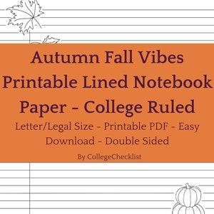 Cute Printable College Ruled Lined Notebook Paper With Margins Floral Lily  Flower Design Double Sided Black & White Easy Download -  Canada