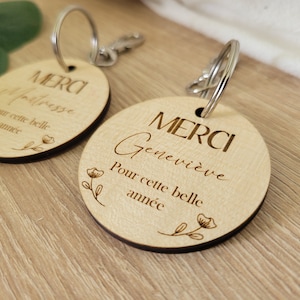 Gepersonaliseerde houten sleutelhanger