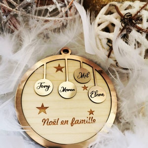 Personalized wooden Christmas ball