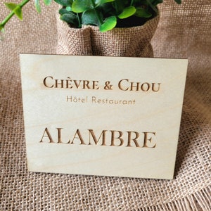 Wooden door plaque