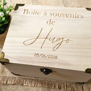 Personalized wooden keepsake box