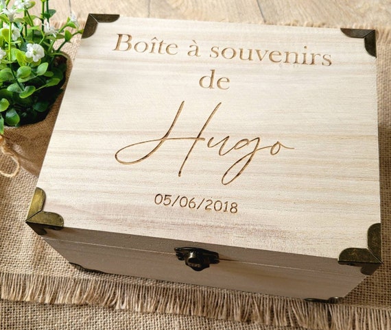 Wooden Gift Box,personalized Handmade Keepsake for Him/her,wedding Empty  Custom Wooden Box, Blank Romantic Gift 