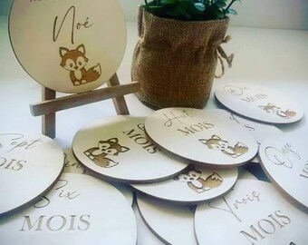 Carte Etape Bebe Etsy