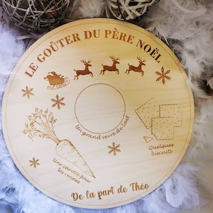 Assiette du père Noël en bois personnalisé image 1