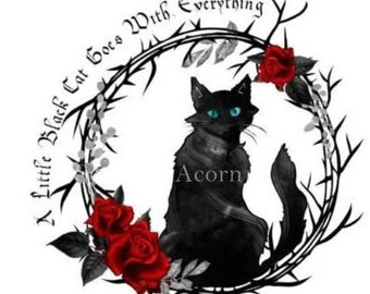 Black cat sticker