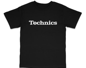 Technics 1200 DJ Shirt Turntables Old School Record Player Vinyl