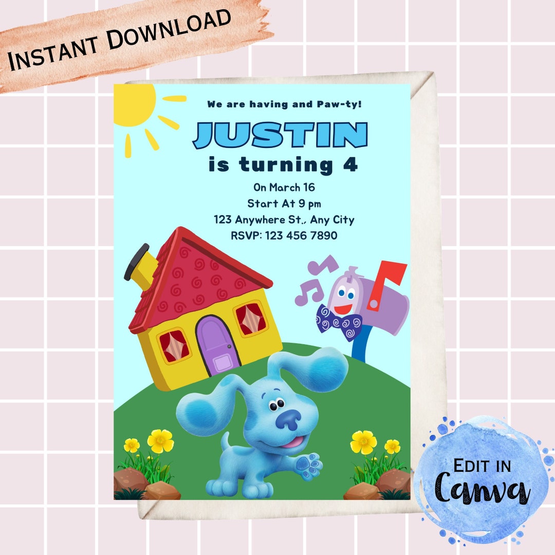 Editable Blues Clues Themed Invitation Blues Clues Birthday Invitation editable-blues-clues-themed-invitation-blues-clues-birthday-invitation