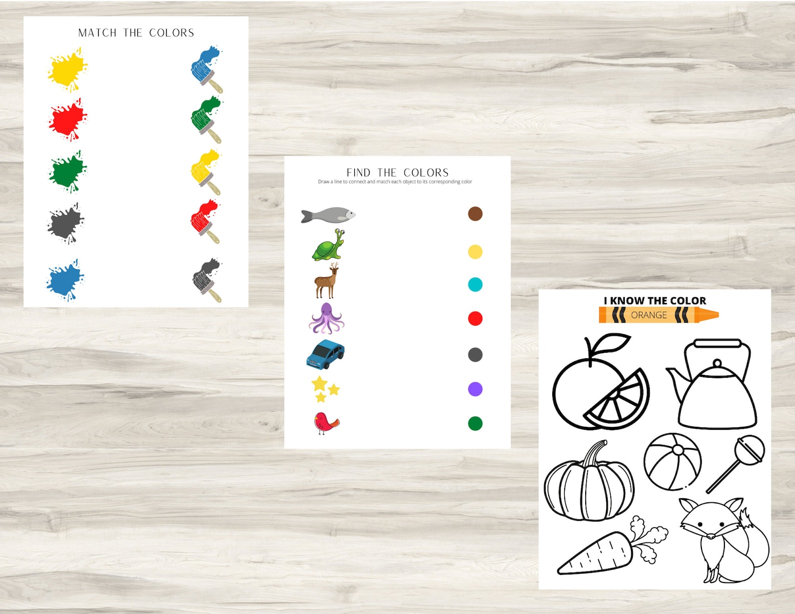 Printable Toddler Worksheets or Toddler Workbook Instant | Etsy