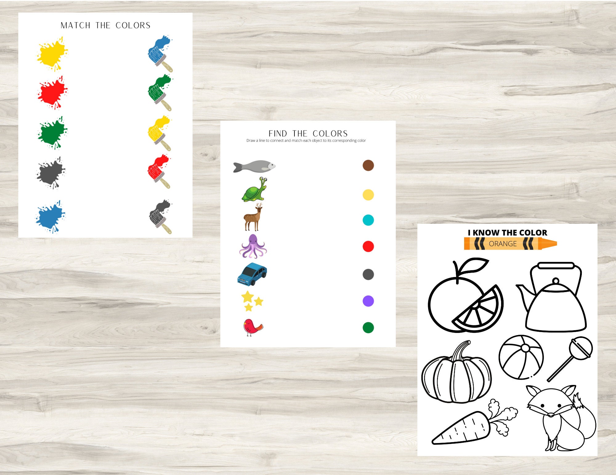 Printable Toddler Worksheets or Toddler Workbook Instant | Etsy