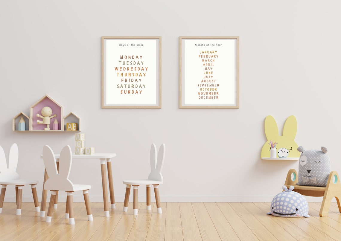 Homeschool Educational Printables Wall Decor for Toddlers - Etsy UK
