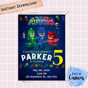 thumbnail image 2 of PJ Masks Invitation Set W/ Envelopes (8ct) -  2 of 10