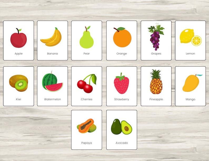 Printable Educational Flash Cards for Toddlers Instant - Etsy