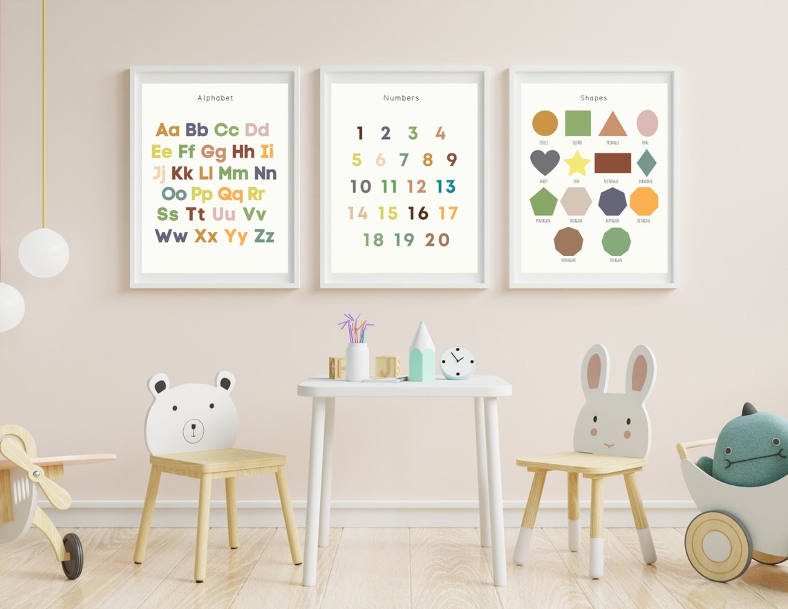 Homeschool Educational Printables Wall Decor for Toddlers - Etsy UK