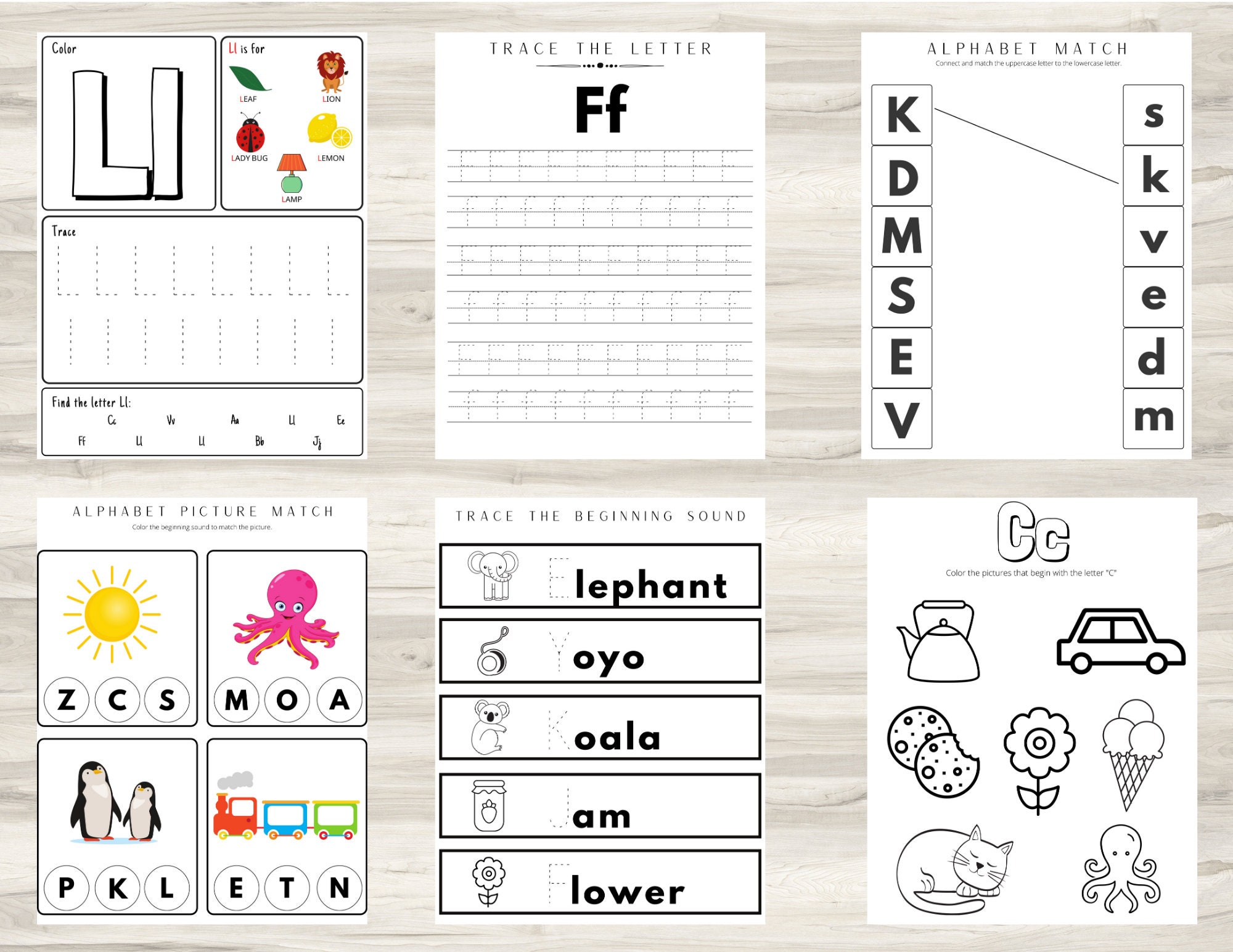 Printable Toddler Worksheets or Toddler Workbook Instant | Etsy