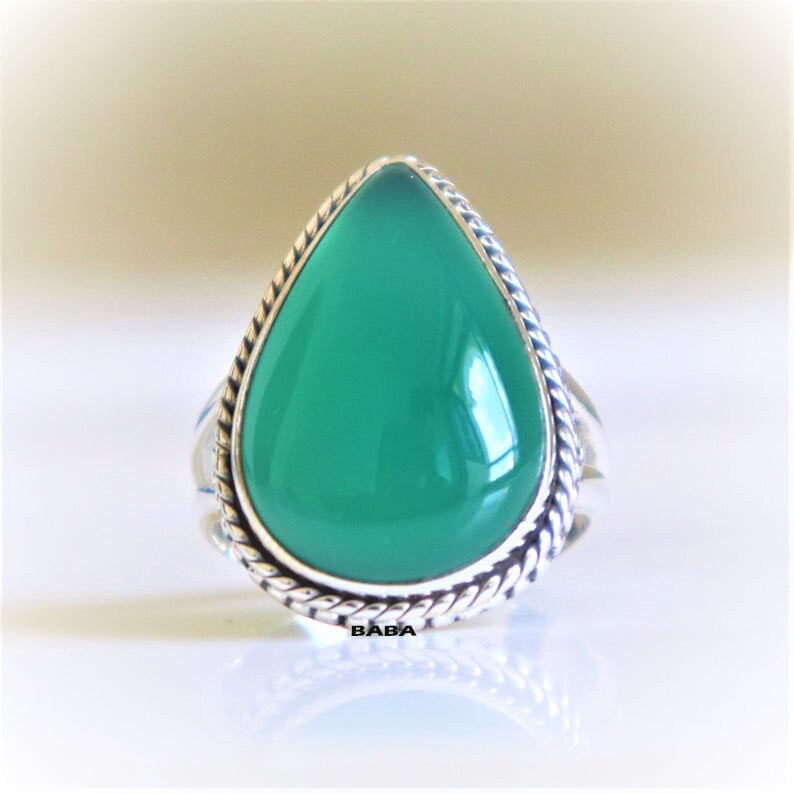Details about Natural Green Onyx Pear Shape 925 Sterling Silver Women Ring Sz4-12 Gift RS-1179 Details about Natural Green Onyx Pear Shape 925 Sterling Silver Women Ring Sz4-12 Gift RS-1179