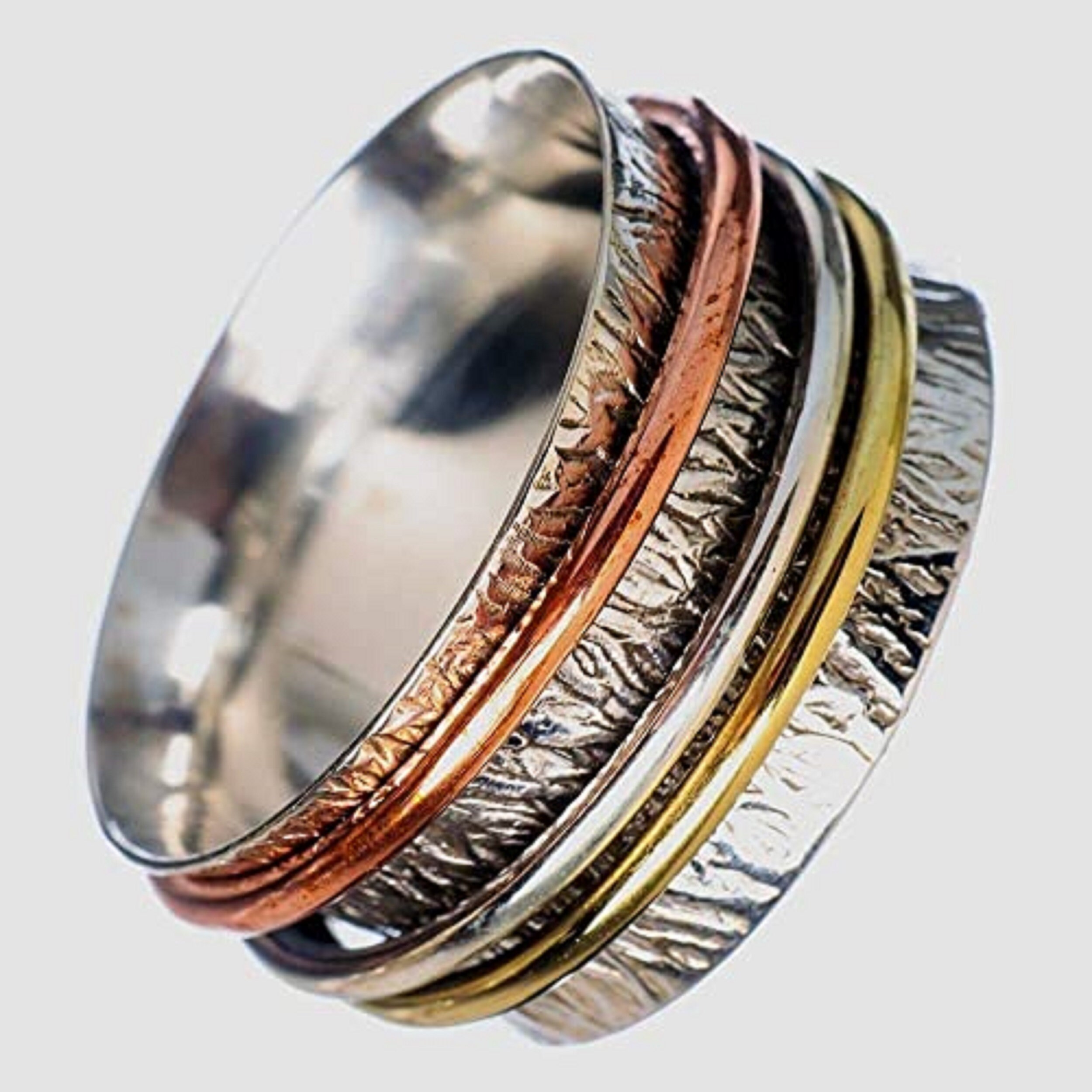 Spinning Ring Yoga Ring Spin Ring Handmade Silver Ring For Etsy