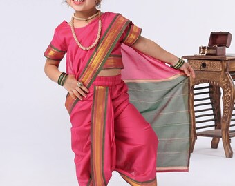 Pattu Half Saree For Kids Etsy