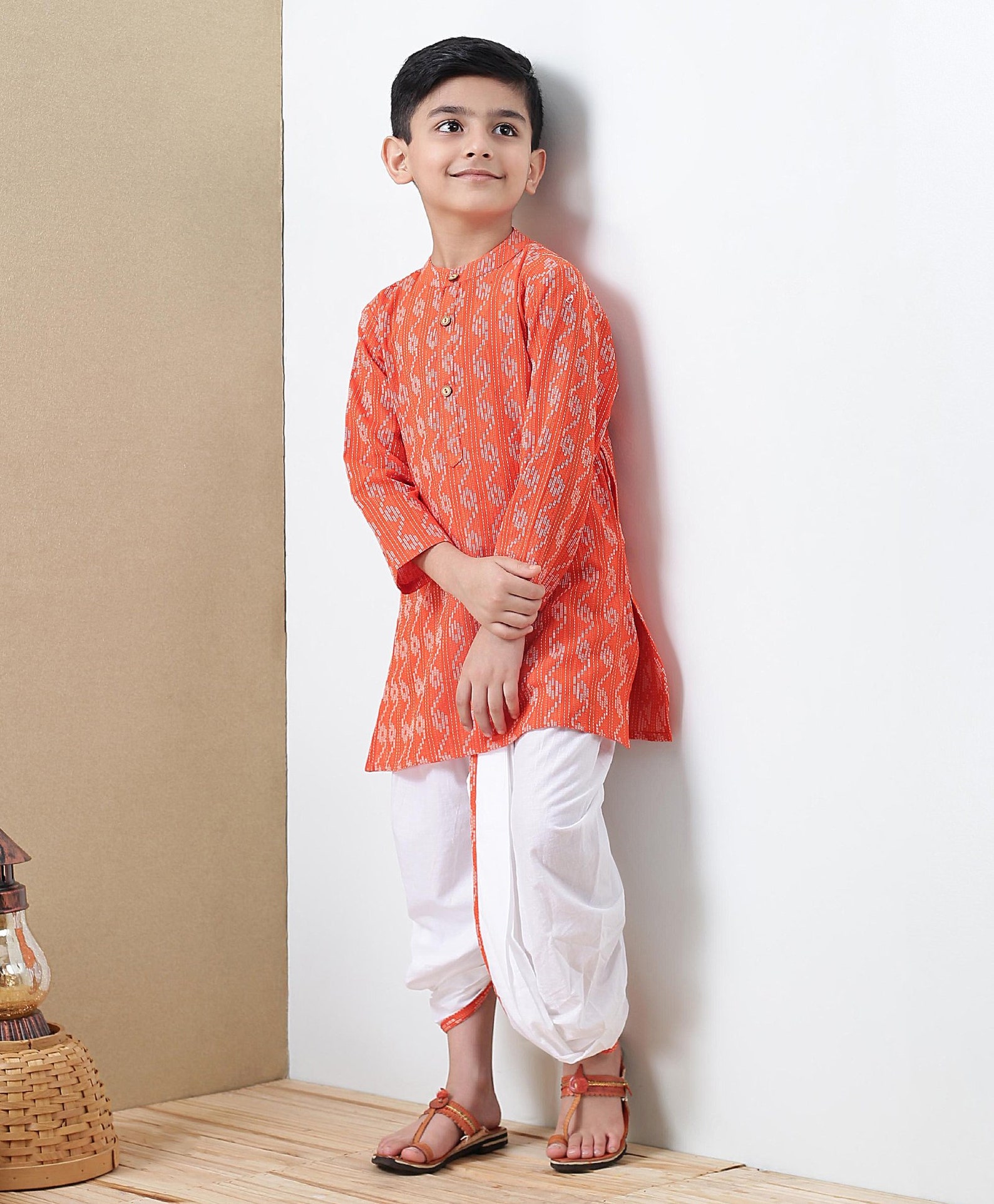 Baby Kids Kurta &Dhoti Set Juego tradicional de Angrakha Etsy