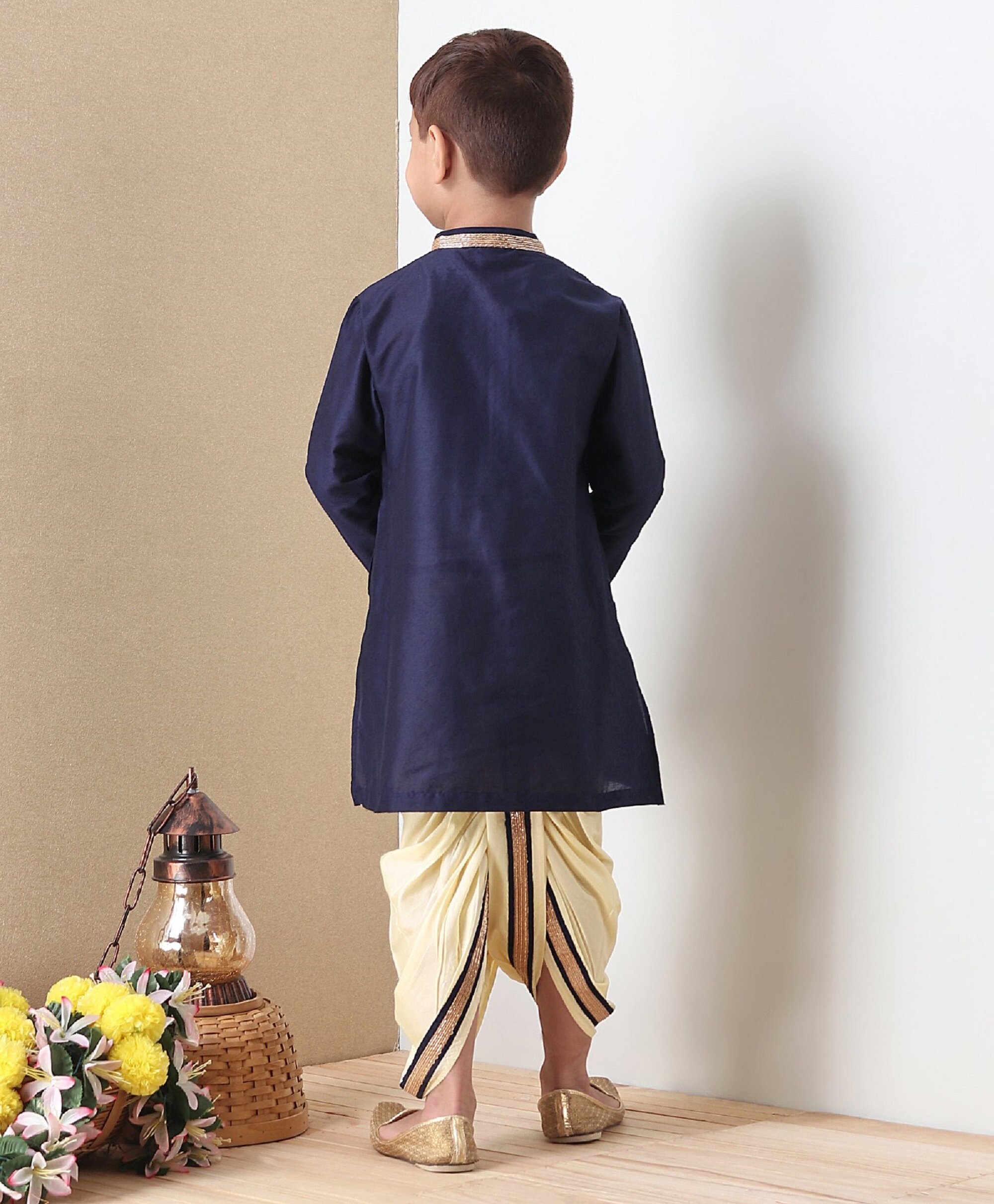 Baby Kids Solid Full Sleeves Kurta & Dhoti Set Traditional Etsy