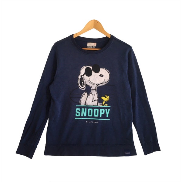 Rare Peanuts Sweat-shirt ras du cou avec grand logo Snoopy Jumper