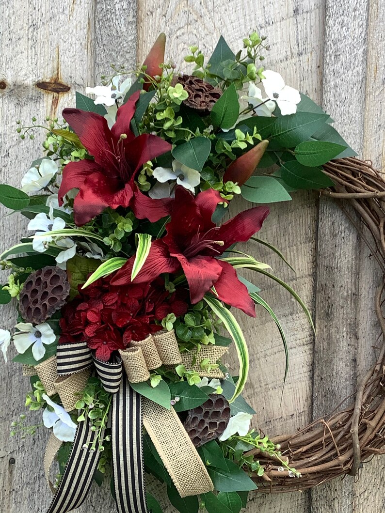 great on sale Hydrangea Wreath, Fall wreath, Farmhouse