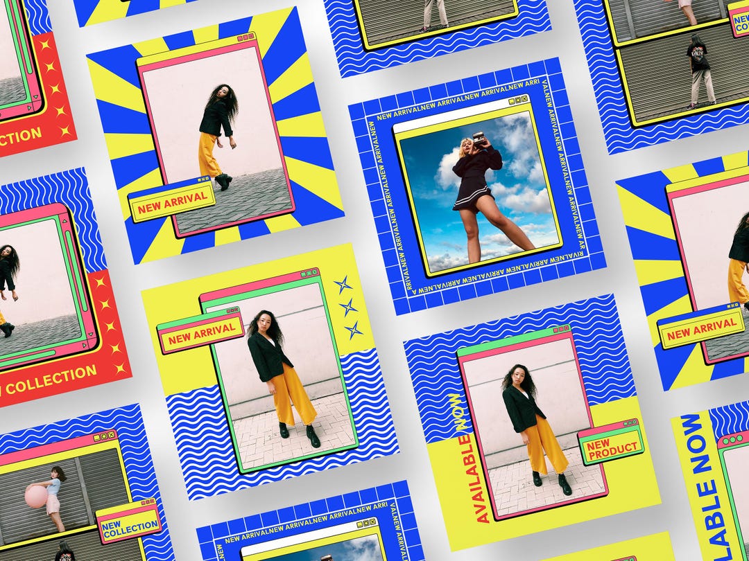 Retro Social Media Post Template | Groove Instagram Post Templates ...