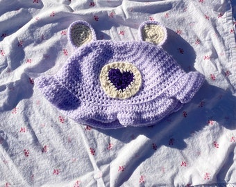 Crochet Care Bear Bucket Hat [Customizable]