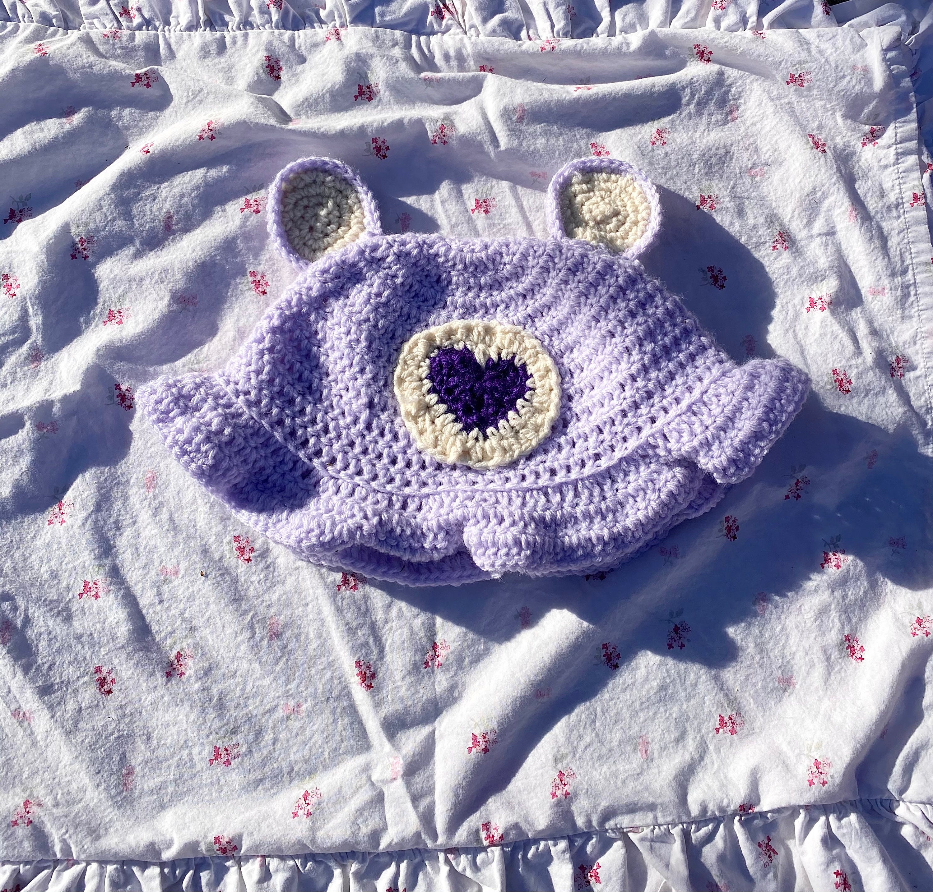 Crochet Care Bear Bucket Hat [customizable]