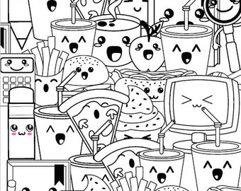 We hebben onder andere een thomas de trein kleurplaten categorie. Kleurplaat Kawaii Bff - Kawaii Coloring Etsy