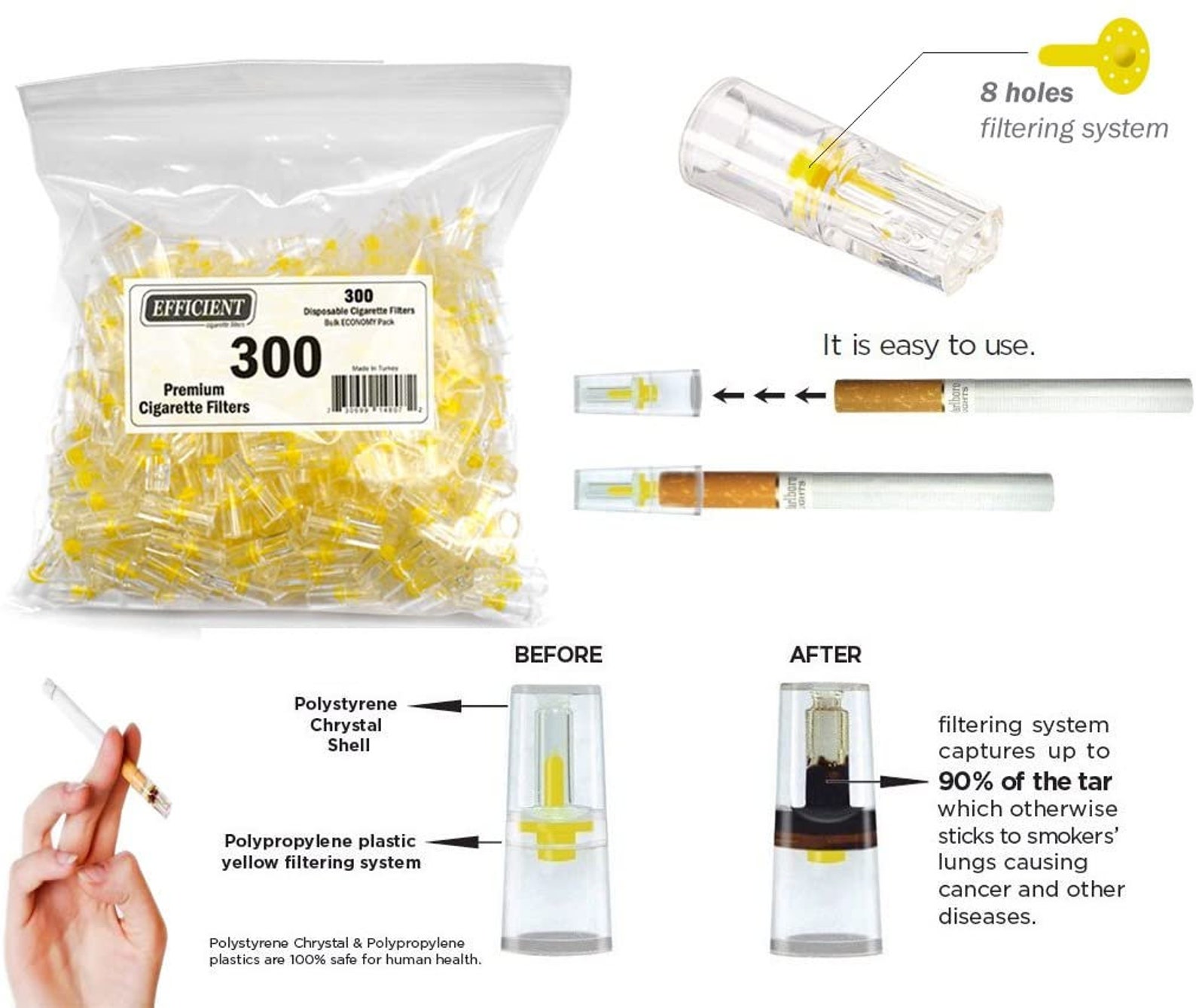 Efficient Cigarette Filter Tips Holders 8 Holes Regular Size Etsy