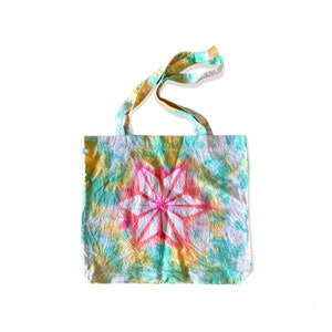 タイダイオーガニックヘンプバッグ  Hemp × Organic Cotton, Grocery Bag, Eco Bag, Market Bag, Shopping Bag MEDIUM, Made in Canada