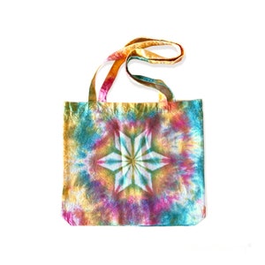 タイダイオーガニックヘンプバッグ  Hemp × Organic Cotton, Grocery Bag, Eco Bag, Market Bag, Shopping Bag MEDIUM, Made in Canada