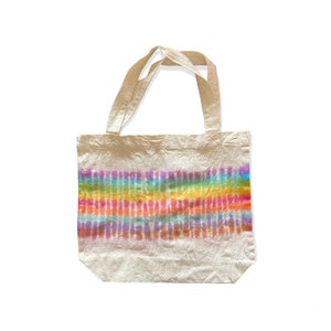 ーNIJI / RAINBOWー　Tie Dye Organic Hemp Tote Bag, Organic Hemp × Organic Cotton, Grocery Bag, Eco Bag, Market Bag, Shopping Bag MEDIUM