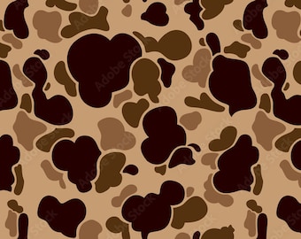 Vintage Duck Camouflage Style High Heat Vinyl Stencil 12" x 8" Avery SF 100-235-S High Bake Yellow Vinyl for Cerakote DuraCoat