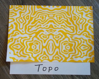 Topographical ( TOPO ) High Heat Vinyl Stencil 12" x 8" Avery® SF 100-235-S High Bake Yellow Vinyl for Cerakote DuraCoat  ect.