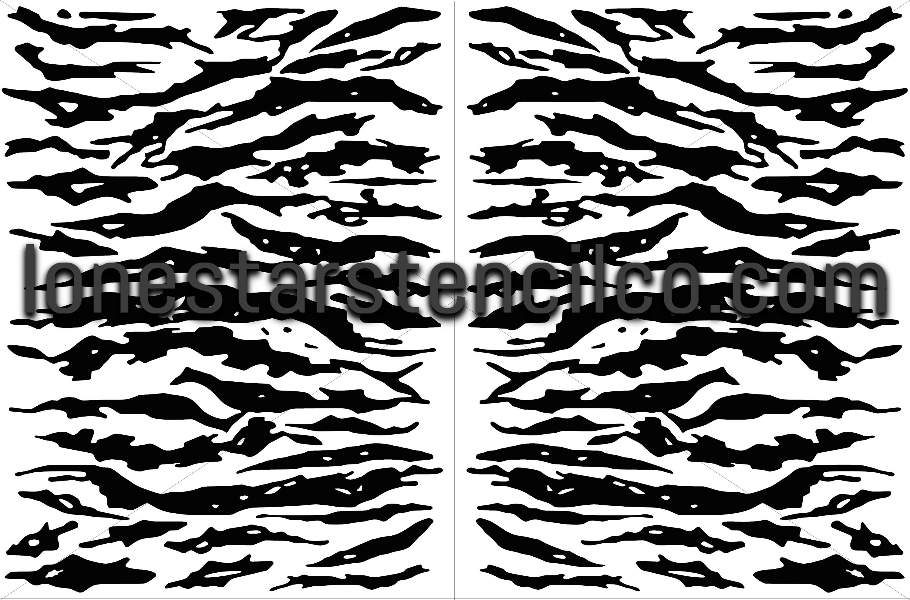Tiger stripe camo: a heat-resistant stencil.