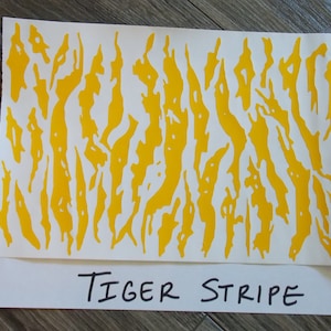 Tiger Stripe  High Heat Vinyl Stencil 12" x 8" Avery® SF 100-235-S High Bake Yellow Vinyl for Cerakote DuraCoat  ect.