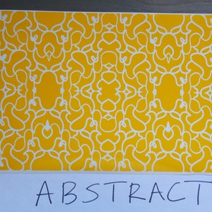 Abstract Camouflage High Heat Vinyl Stencil 12&quot; x 8&quot; Avery® SF 100-235-S High Bake Yellow Vinyl for Cerakote DuraCoat  ect.