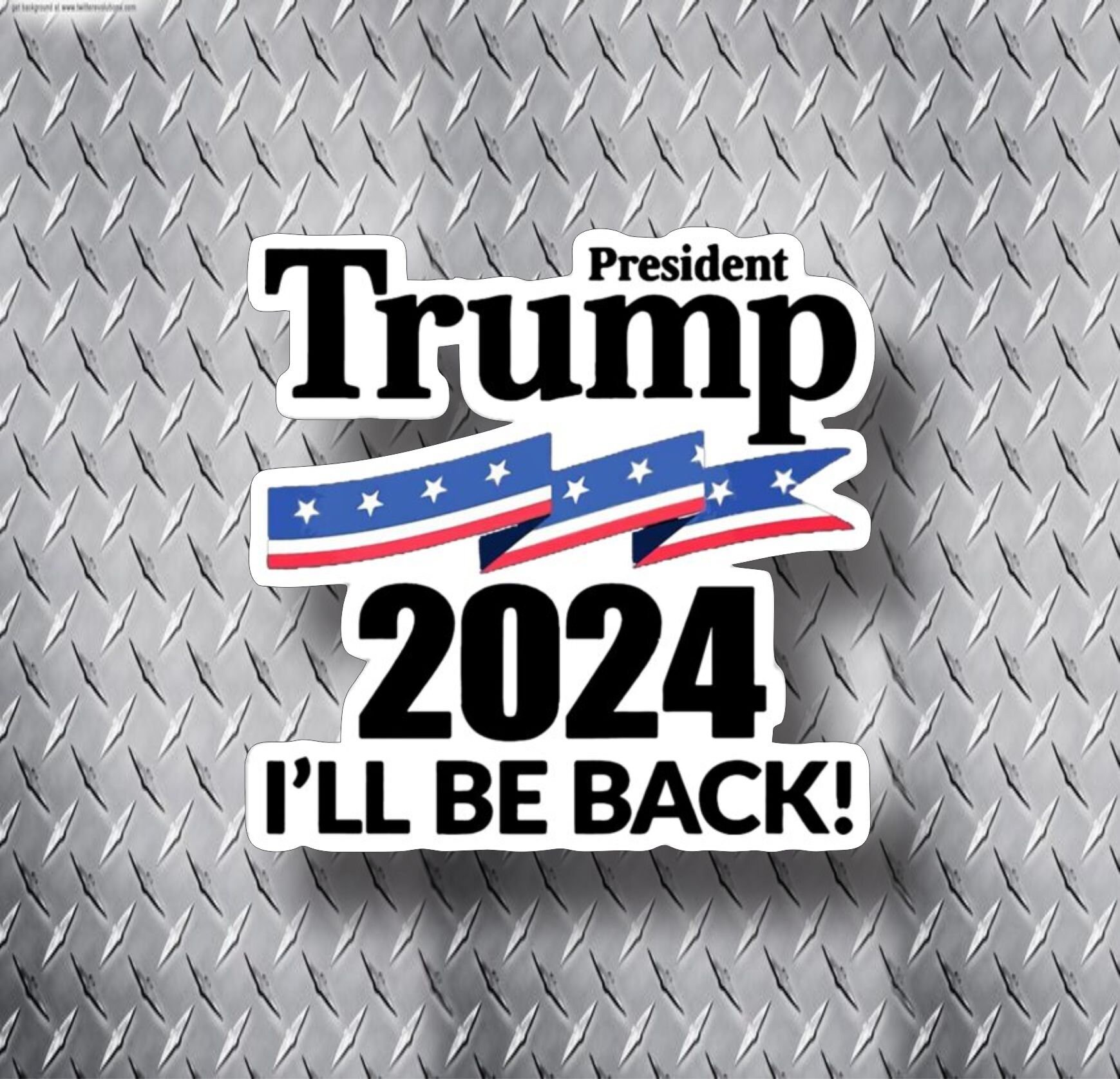 Trump 2024 I'll be back Vinyl Decal Sticker Etsy