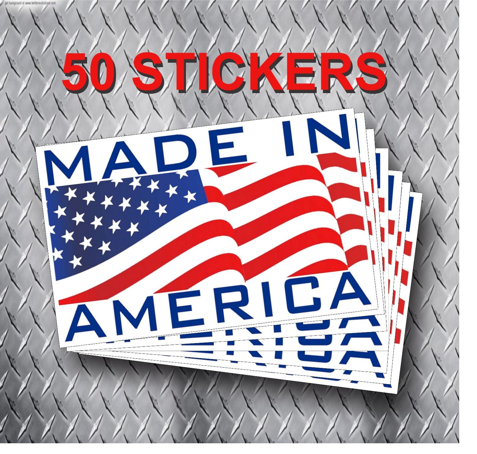 50 Made In America Bulk Label Vinyl Decal Sticker | Etsy